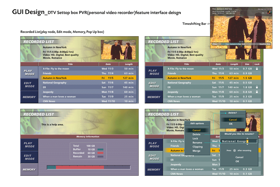 LG Electronics GUI design