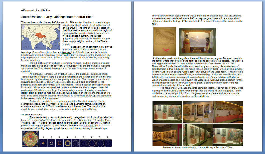 Tibet Proposal Of Exhibition